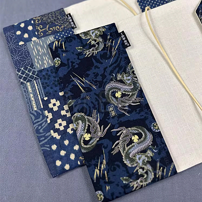 Dragon Pattern Cotton Fabric DIY-WH0579-96D-1