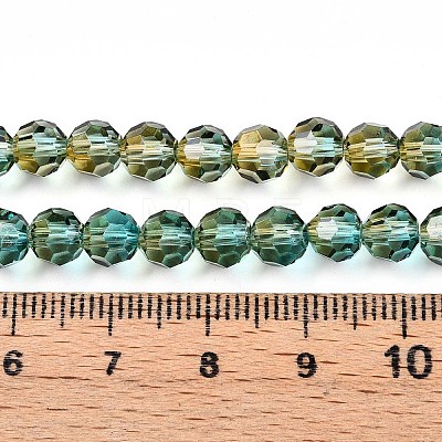 Baking Paint Transparent Glass Beads Strands DGLA-A035-T6mm-A08-1