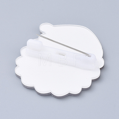 Acrylic Safety Brooches X-JEWB-D006-A03-1