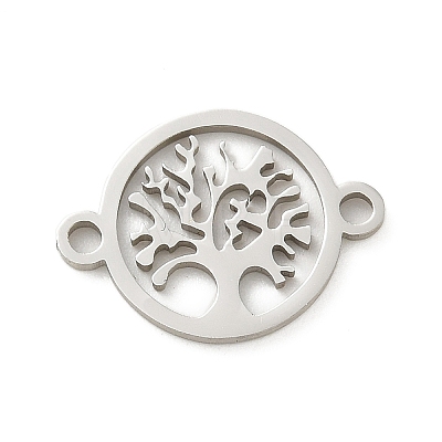 201 Stainless Steel Laser Cut Connector Charms STAS-R133-02P-07-1
