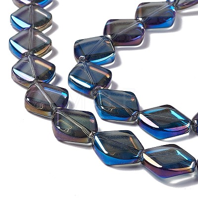 Electroplate Glass Beads Strands EGLA-L032-FR01-1
