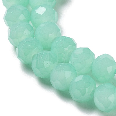 Baking Painted Imitation Jade Glass Bead Strands X-DGLA-A034-J6MM-A22-1