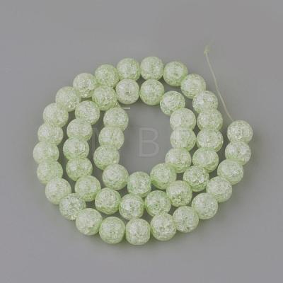 Synthetic Crackle Quartz Beads Strands GLAA-S134-6mm-08-1