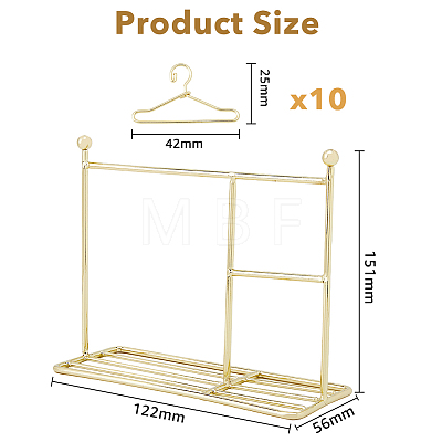 Iron Doll Clothes Rack & Hangers DJEW-FH0001-16A-1