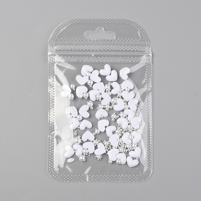 Heart Plastic Cabochons Nail MRMJ-I001-04B-S-1