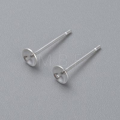 304 Stainless Steel Stud Earring Findings STAS-H436-25S-6mm-1