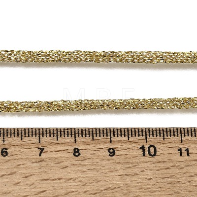 3.5MM Polyester Metallic Cord Braided Cord Necklace Making FB-CBAA152-01G-11-1