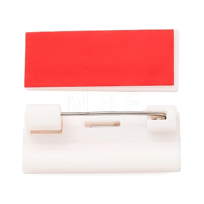Plastic Adhesive Back Bar Pins with Iron Pins JEWB-B045-01C-1