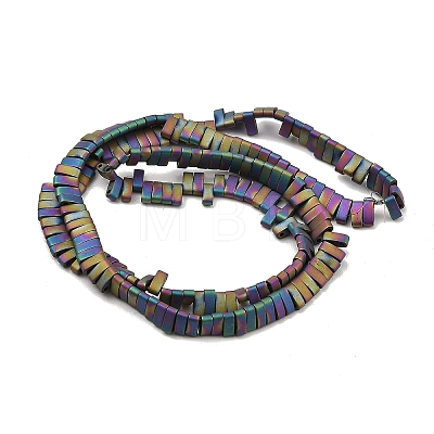 Electroplated Frosted Non-magnetic Synthetic Hematite Beads Strands G-G089-A01-06-1