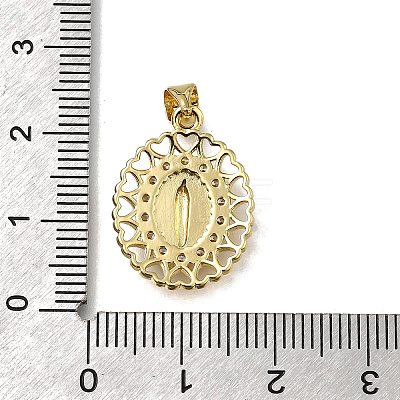 Brass Micro Pave Cubic Zirconia Pendants KK-C090-35G-02-1