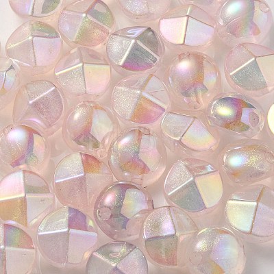 UV Plating Luminous Transparent Acrylic Beads OACR-P010-05A-1