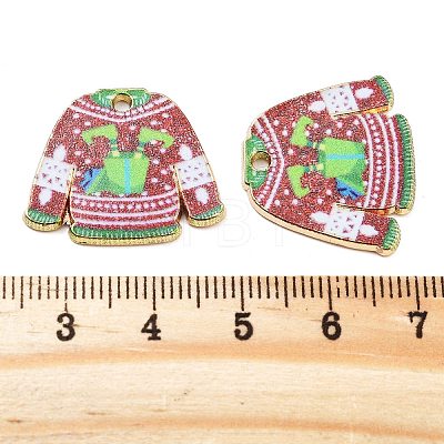 Rack Plating Alloy Enamel Pendants FIND-Z052-01G-04-1