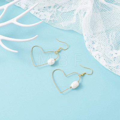 Open Heart Dangle Earrings for Women EJEW-JE04712-1