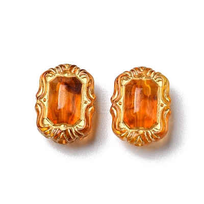 Imitation Amber Transparent Acrylic Beads MACR-D071-02H-1