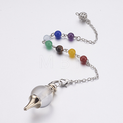 Natural Quartz Crystal Sphere Dowsing Pendulums MAK-P009-E05-1