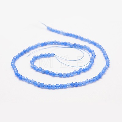 Dyed Natural White Jade Bead Strands G-J311-M-1