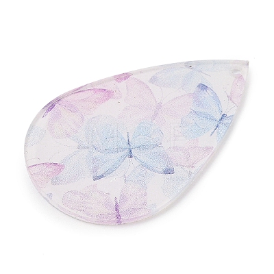 Printed Opaque Acrylic Pendants FIND-K017-16D-1