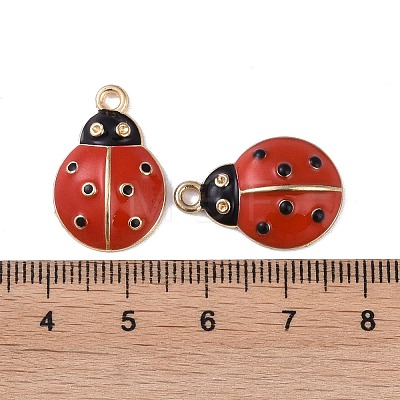 Alloy Enamel Pendants ENAM-R149-14D-G-1