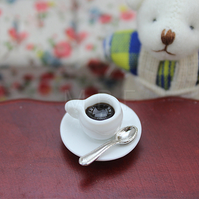 Mini Porcelain Coffee Cups with Tray & Spoon X-BOTT-PW0001-207-1