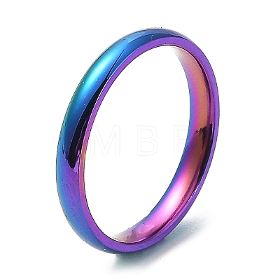 Ion Plating(IP) 304 Stainless Steel Flat Plain Band Rings STAS-I160-D-16mm-M-1