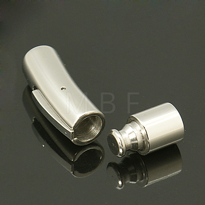 Tarnish Resistant Column 316 Surgical Stainless Steel Bayonet Clasps STAS-A021-7mm-1