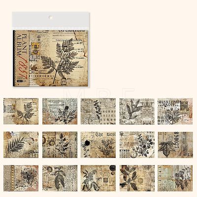 Cross-Border Ancient Forest Sticker Pack Retro Collection 1857 Series Hand Account Decoration Collage DIY 4 Styles PW-WGF1E94-04-1