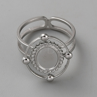 304 Stainless Steel Cuff Ring Findings FIND-WH0148-125B-P-1