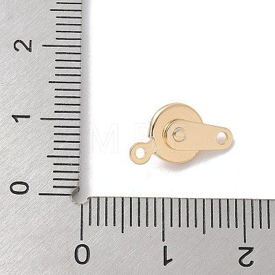 Brass Snap Clasps KK-U052-25G-1