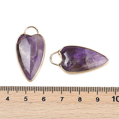 Natural Amethyst Pendants G-G193-02G-04-1