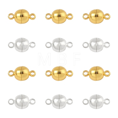 12 Sets 2 Colors Brass Magnetic Clasps KK-FS0001-55A-1