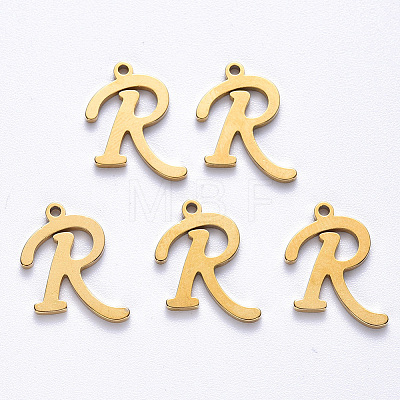 PVD Vacuum Plating 201 Stainless Steel Charms STAS-R105-R-G-1