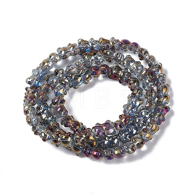 Electroplate Glass Beads Strands EGLA-L030-HR01-1
