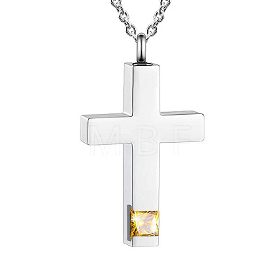 Cross Urn Ashes Pendant Necklace PW-WGBB57D-11-1