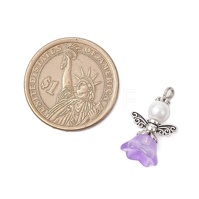 Glass Pearl Pendants PALLOY-JF03655-02-1
