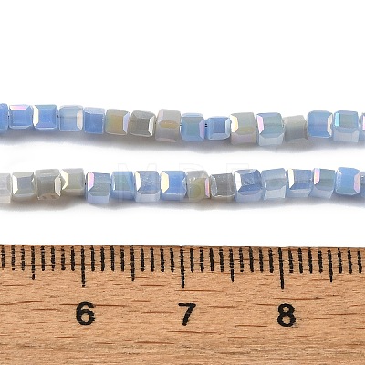 Electroplate Glass Beads Strands EGLA-F121-FR-B08-1