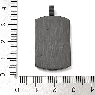 Ion Plating(IP) 304 Stainless Steel Rhinestone Stamping Blank Tag Pendants STAS-G346-21B-1