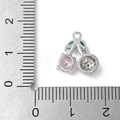 Brass Micro Pave Cubic Zirconia Pendants KK-P290-02B-P-1