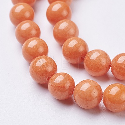 Natural Mashan Jade Round Beads Strands G-D263-8mm-XS21-1