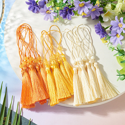 24Pcs 3 Colors Polyester Tassel Decorations OCOR-TADJ0007-01A-1