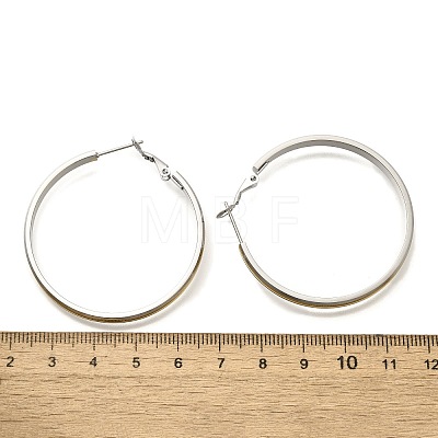 304 Stainless Steel Hoop Earrings for Women EJEW-C096-43GP-04-1