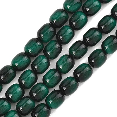 Dyed Imitation Tiger Eye Glass Beads Strands GLAA-H040-02C-1