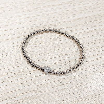 304 Stainless Steel Beads Stretch Bracelets for Women FS-WGC4F34-18-1
