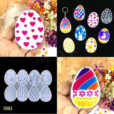 Easter Egg Silicone Pendant Molds EAER-PW0001-036-1