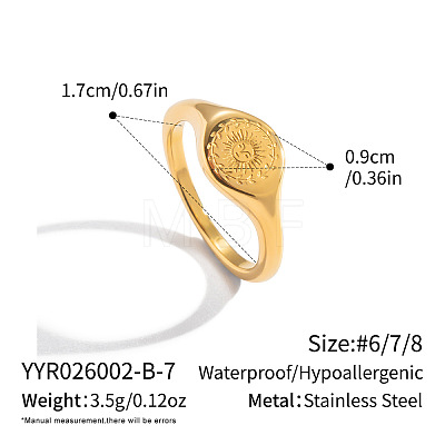 304 Stainless Steel Finger Rings for Women DP0534-6-1