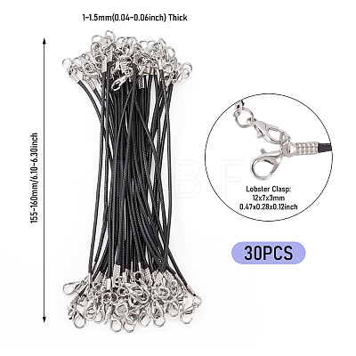 30Pcs Korean Waxed Polyester Cord Bracelet Making YC-TADJ0001-02F-1