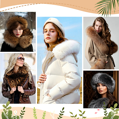 Artificial Wool Fur Collar AJEW-PH0008-64B-1