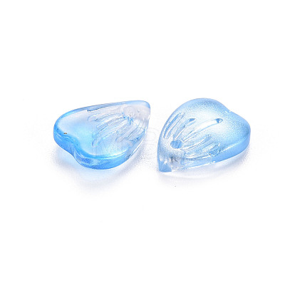 Transparent Spray Painted Glass Charms GLAA-S190-020A-06-1
