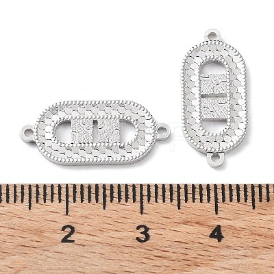 Rhodium Plated 925 Sterling Silver Connector Charms STER-C003-24P-1