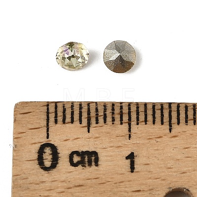 Glass Rhinestone Cabochons GLAA-A018-4mm-001GY-1