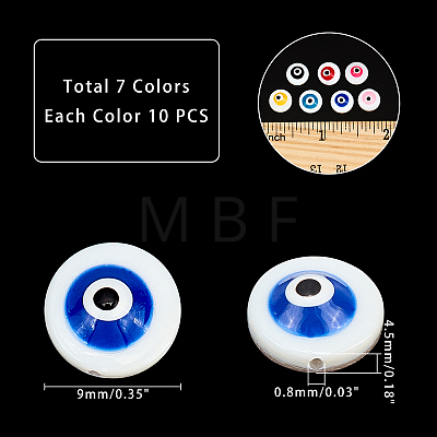  70Pcs 7 Colors Natural Freshwater Shell Beads SHEL-NB0001-09-1